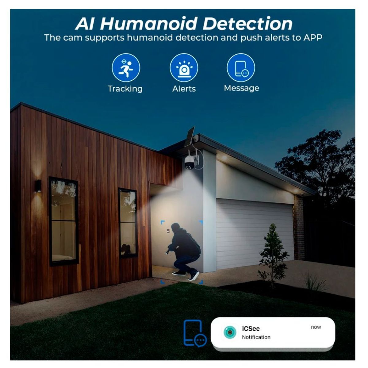 SEISA - Camara de Seguridad Vigilancia Solar Para Exteriores con Tarjeta Sim CHIP 4G
