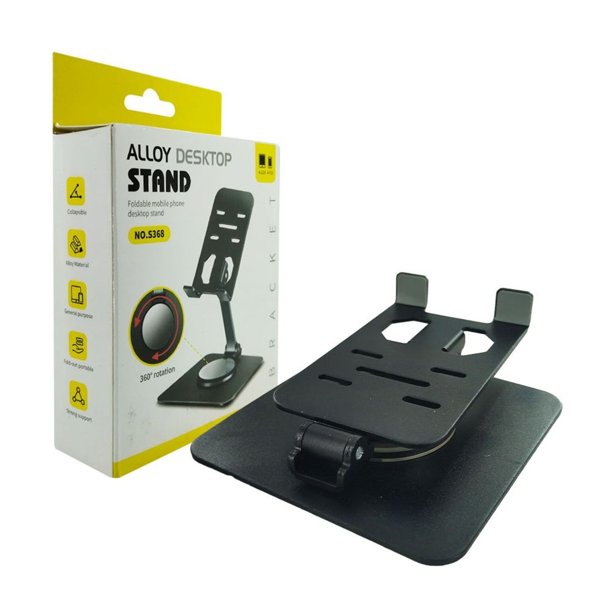 GENERICO - Soporte de Tablet y Celular Base De Aluminio Ajustable y Portatil giro 360