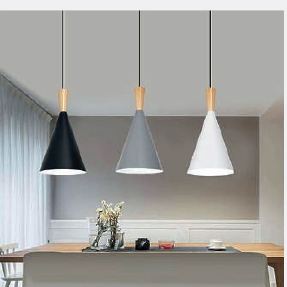 GENERICO - Lámpara de techo colgante bilbao negro