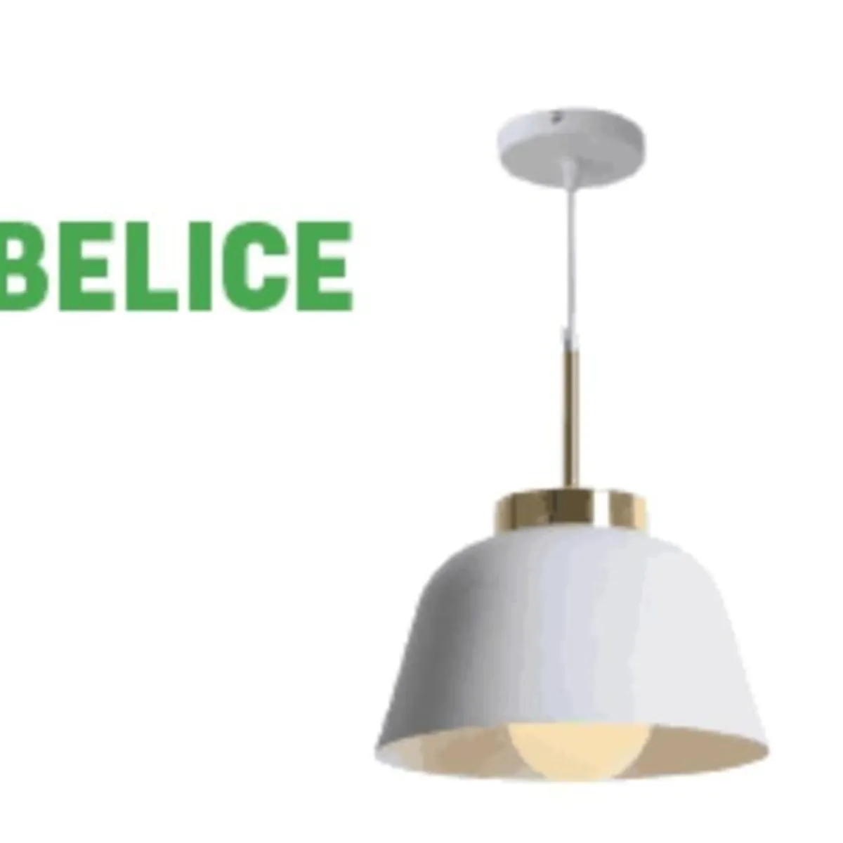 GENERICO - Lámpara de techo colgante belice blanco