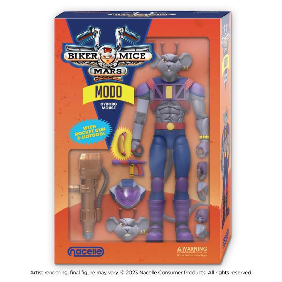 KONAMI - Figura Moto Ratones Biker Mice From Mars Moto Raton Modo