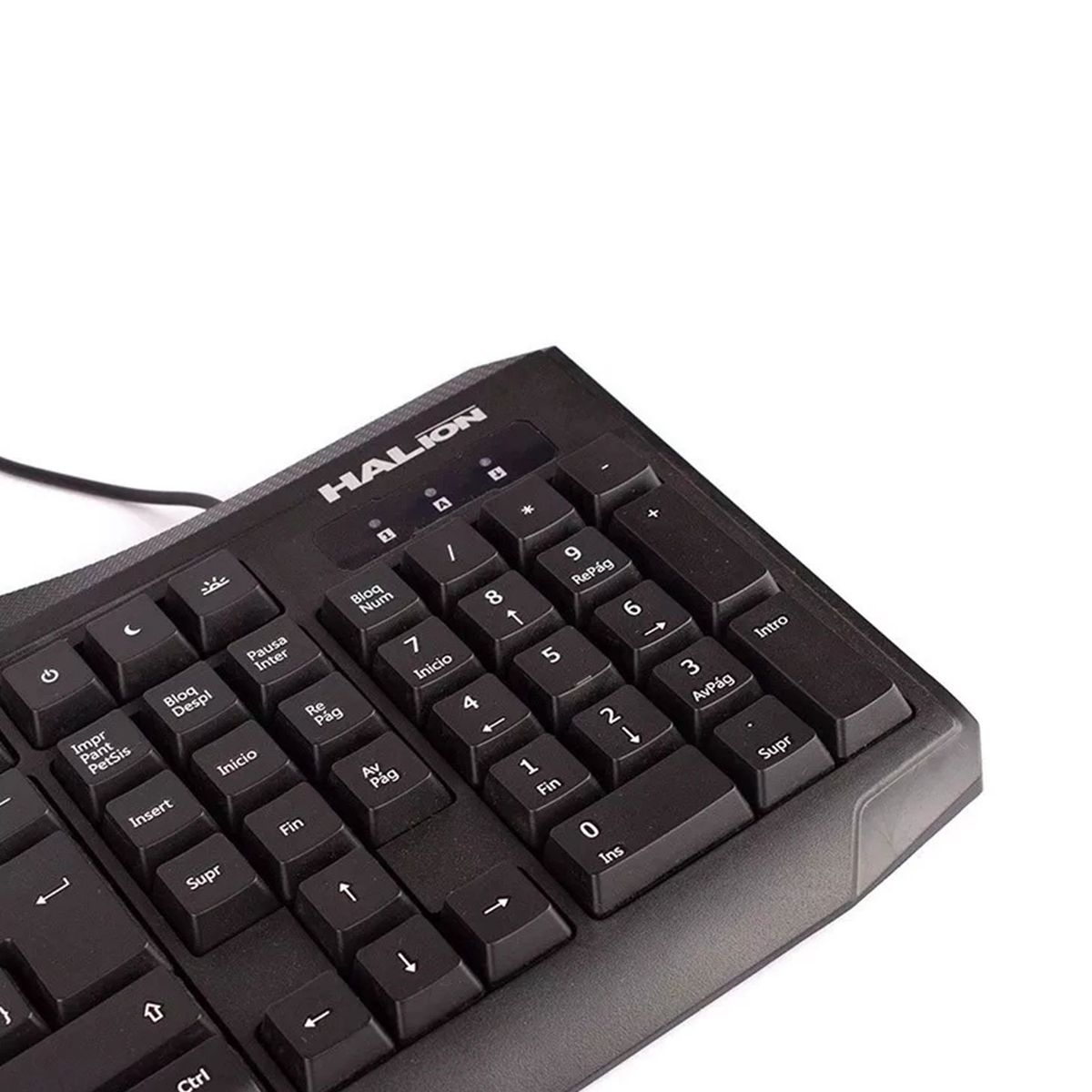 HALION - TECLADO CON BOTONES MULTIMEDIA HALION K851 CON CABLE USB