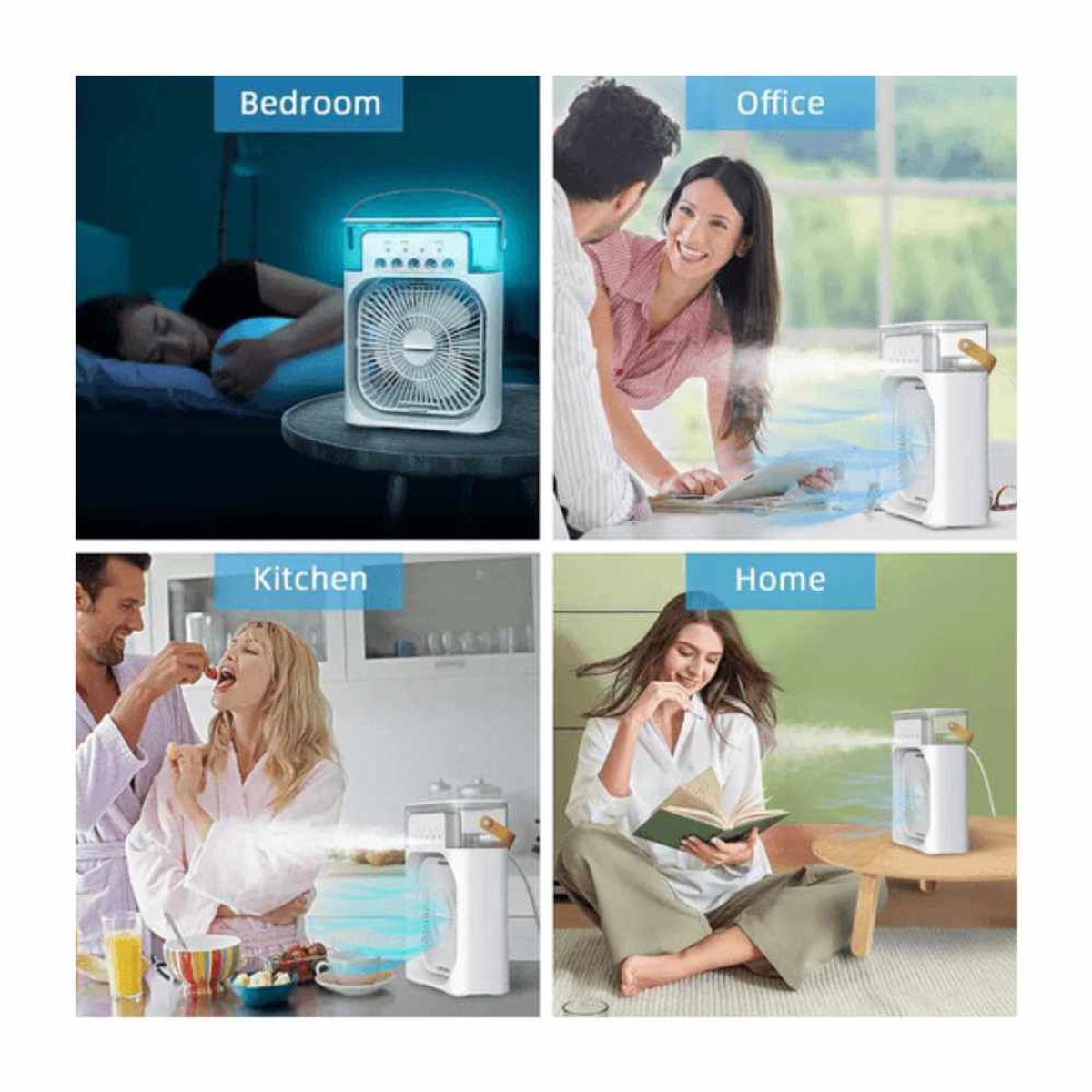 GENERICO - Mini Enfriador Humidificador de Aire portátil Verde