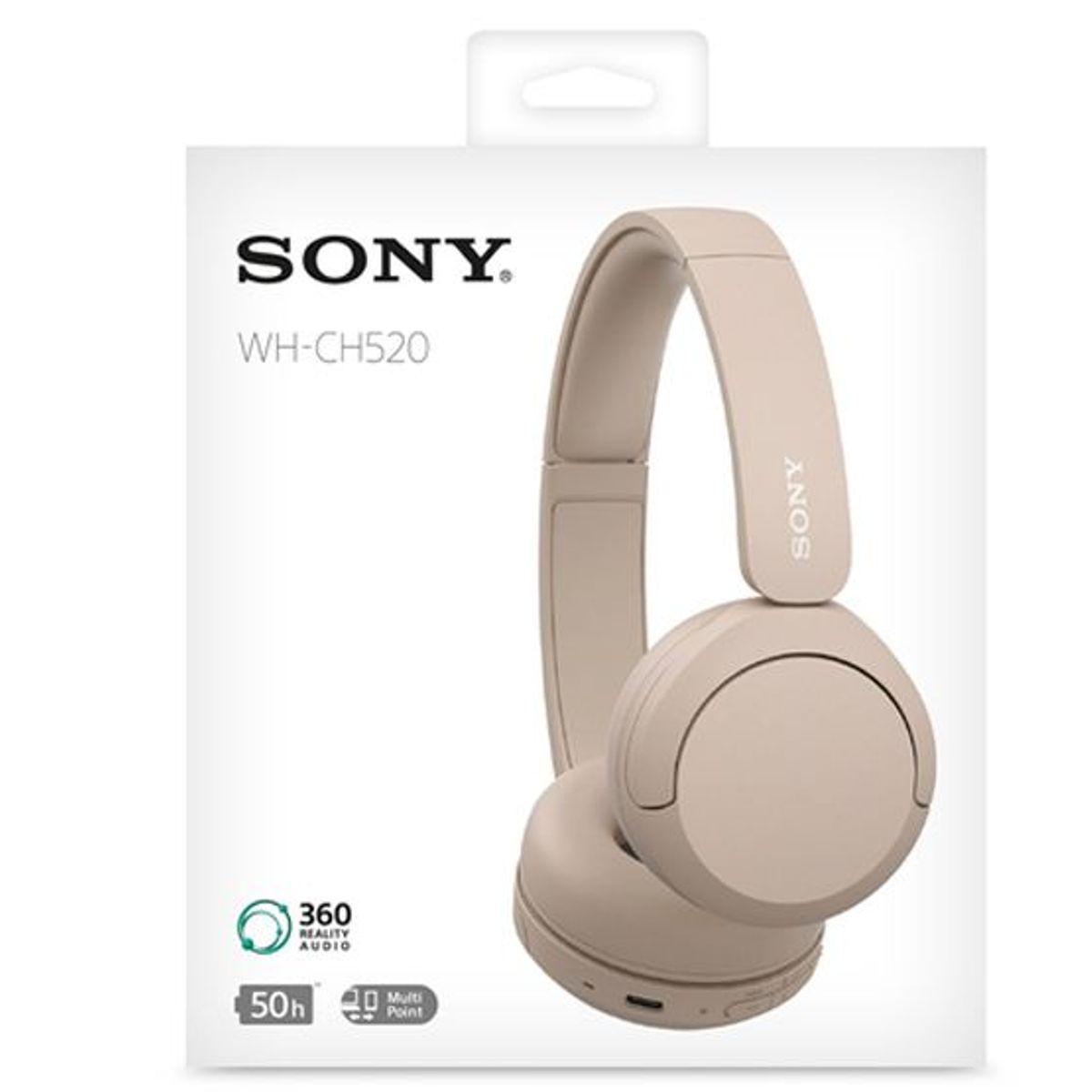 SONY - Audífonos Sony Bluetooth WH-CH520 50h  - Beige