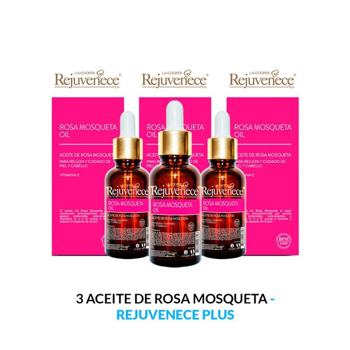 GENERICO - 3 Aceite De Rosa Mosqueta Rejuvenece Plus 30Ml