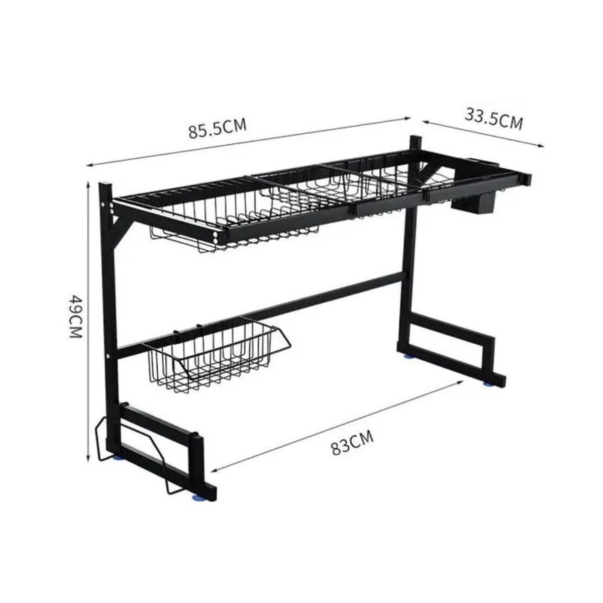 GENERICO - Escurridor de Platos y Cubiertos Organizador de Vajilla y Utensilios