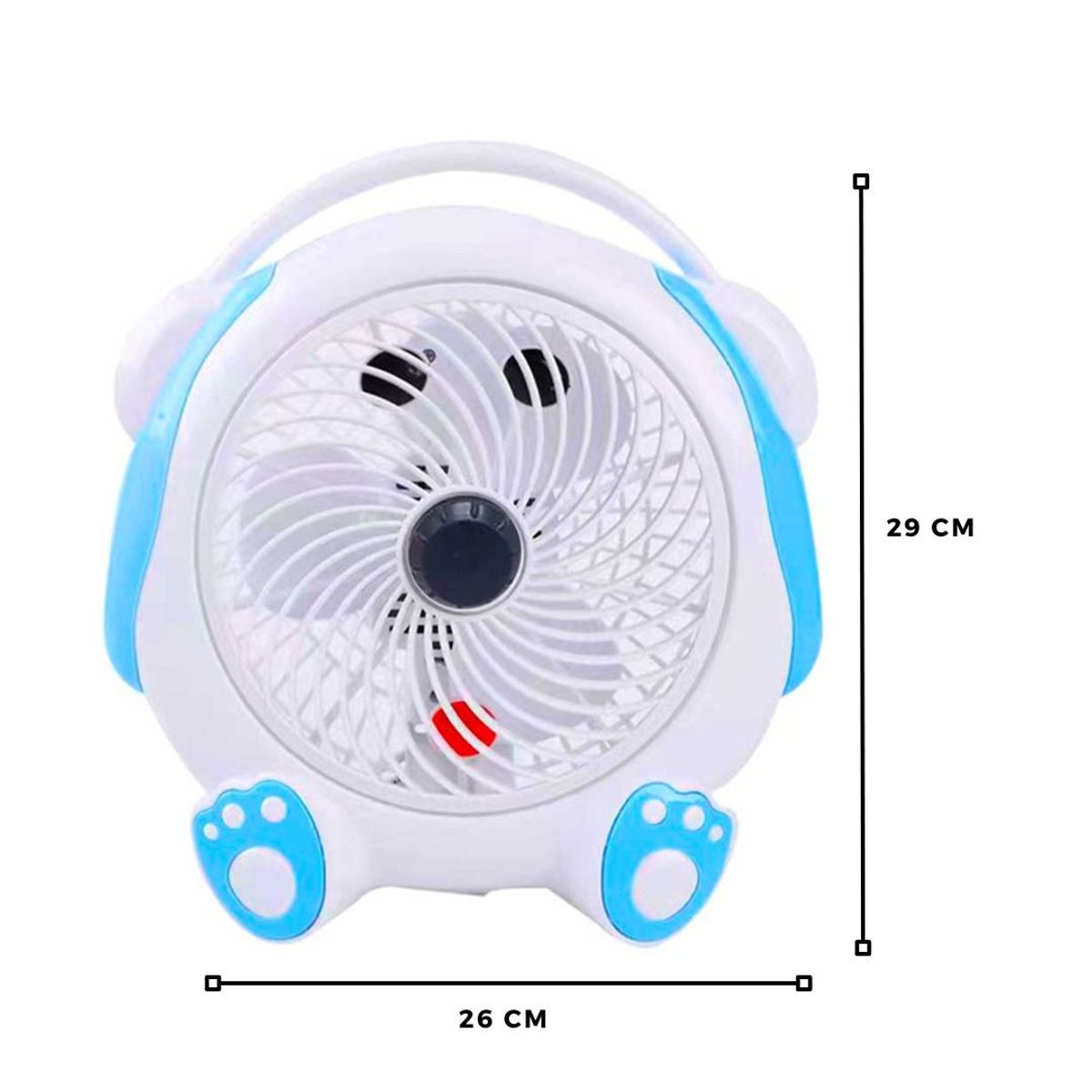GENERICO - Ventilador Kawai de 2 Velocidades Modelo Audífono Celeste