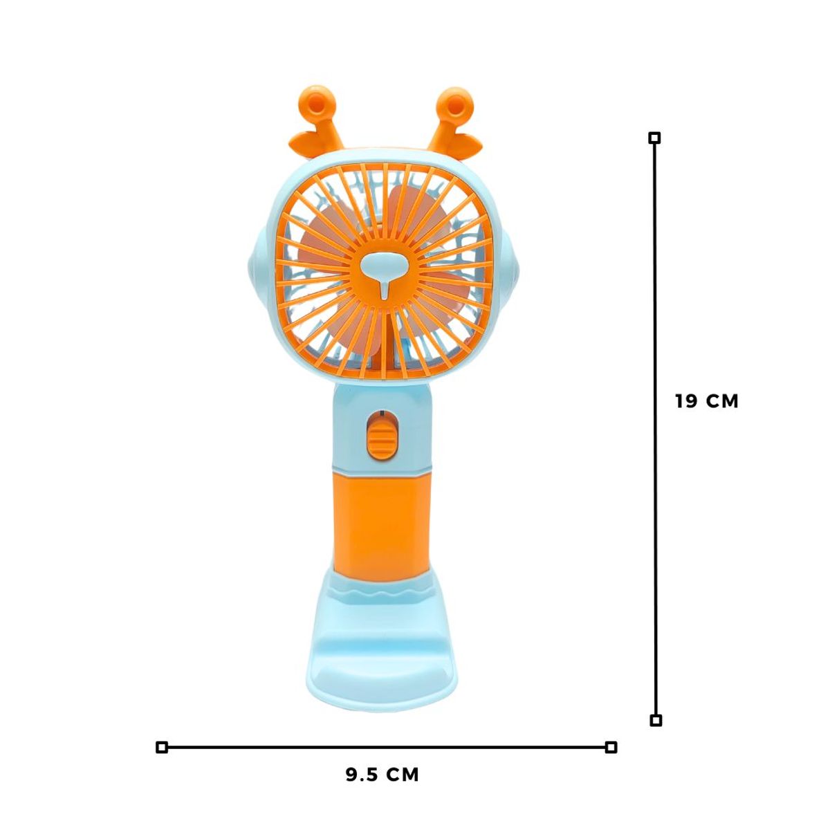 GENERICO - Ventilador de Mano Kawai Portátil Recargable Celeste