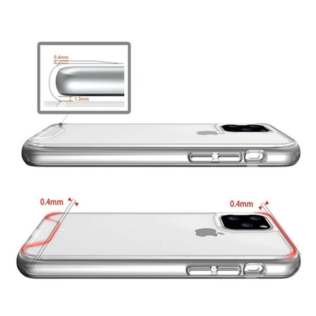 SPACE - Funda Space Iphone 12  Transparente con Mica 9H