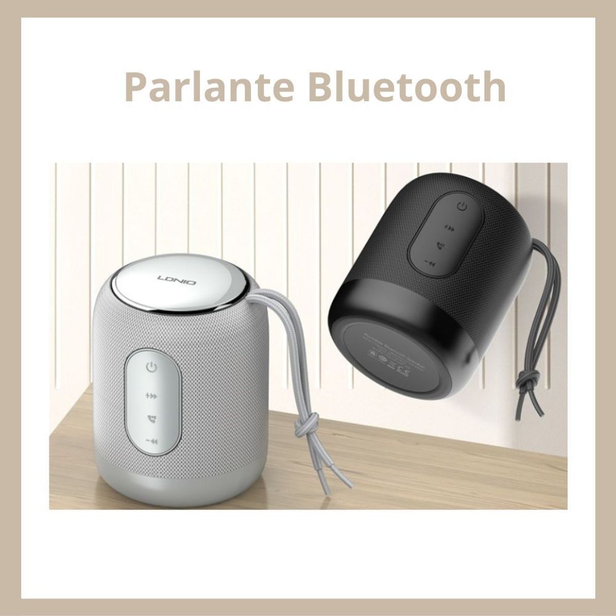 GENERICO - Parlante bluetooth inalambrico 2000 mAh Silver Ldnio BTS12