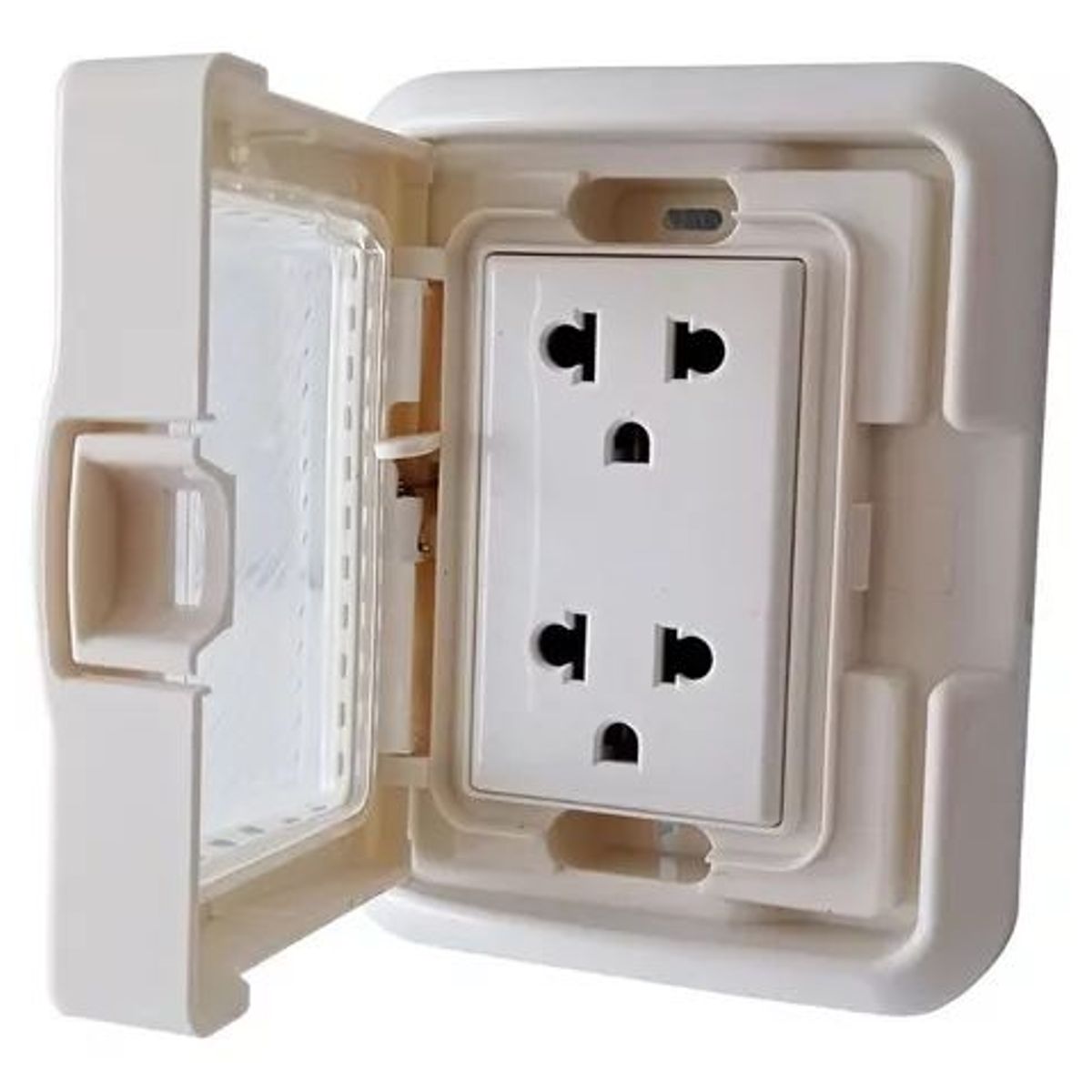 OPALUX - Placa Hidrobox + toma doble universal Opalux