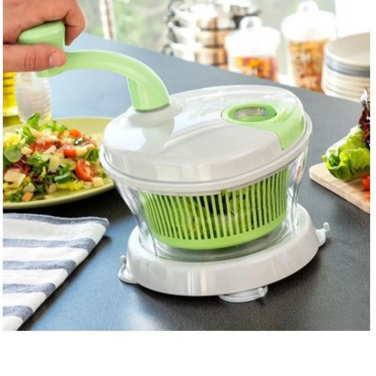 GENERICO - Picadora y Batidora Manual 4 en 1