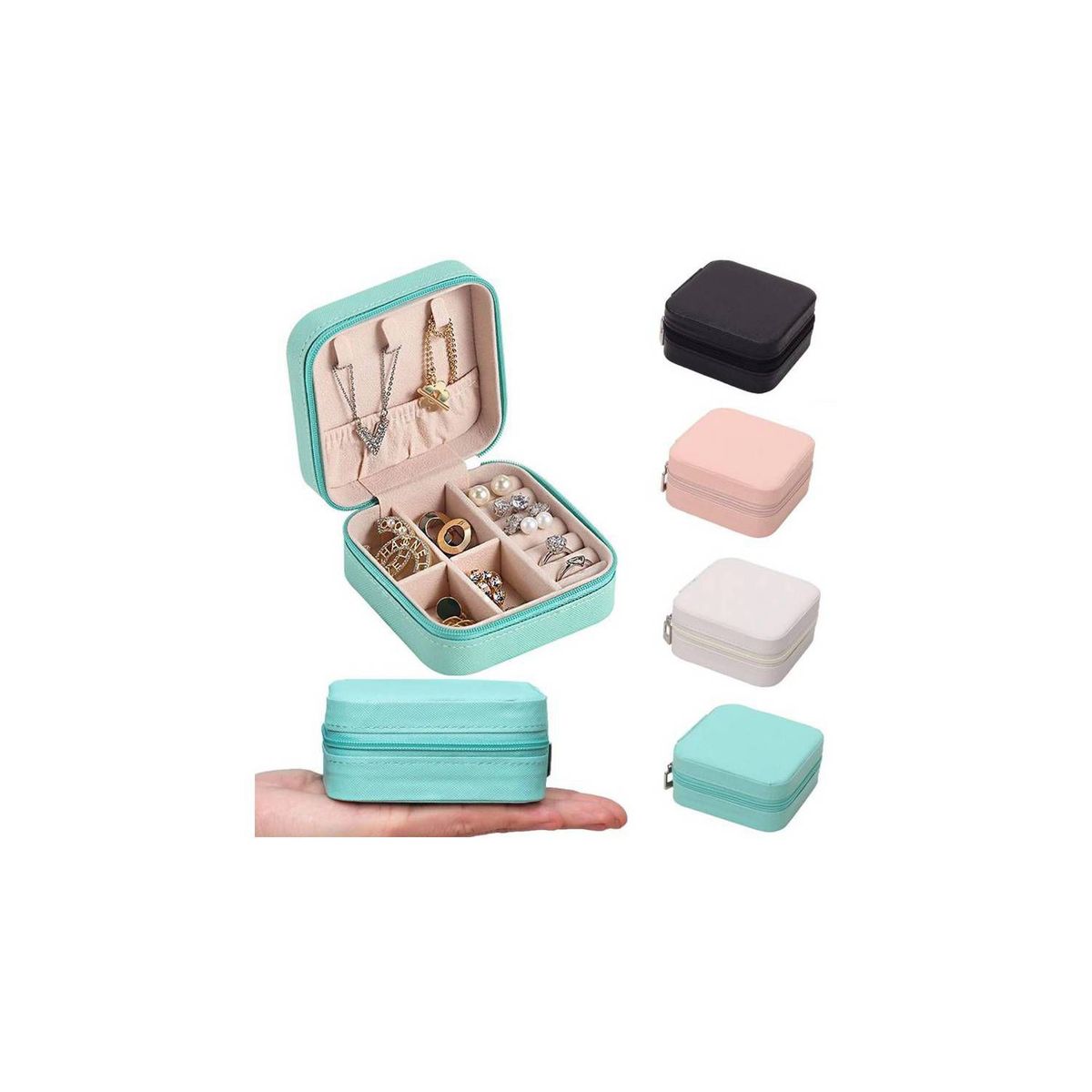 GENERICO - Mini Joyero Cofre Organizador Portatil Multiusos