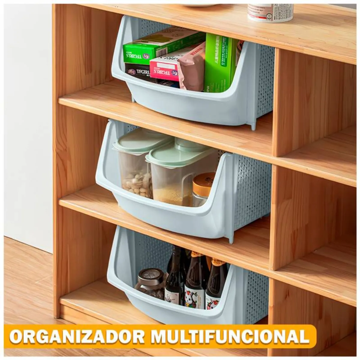 GENERICO - Caja Organizador Cesta Apilable Verdulero Frutero