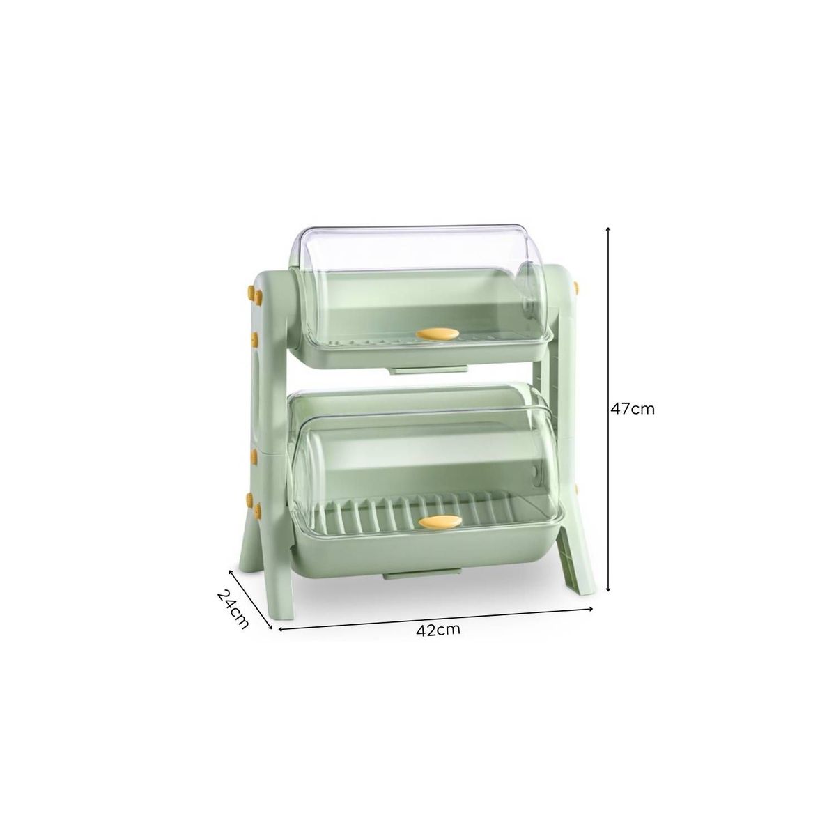 GENERICO - Escurridor de Platos Estante Organizador Cocina Tapa Elegante