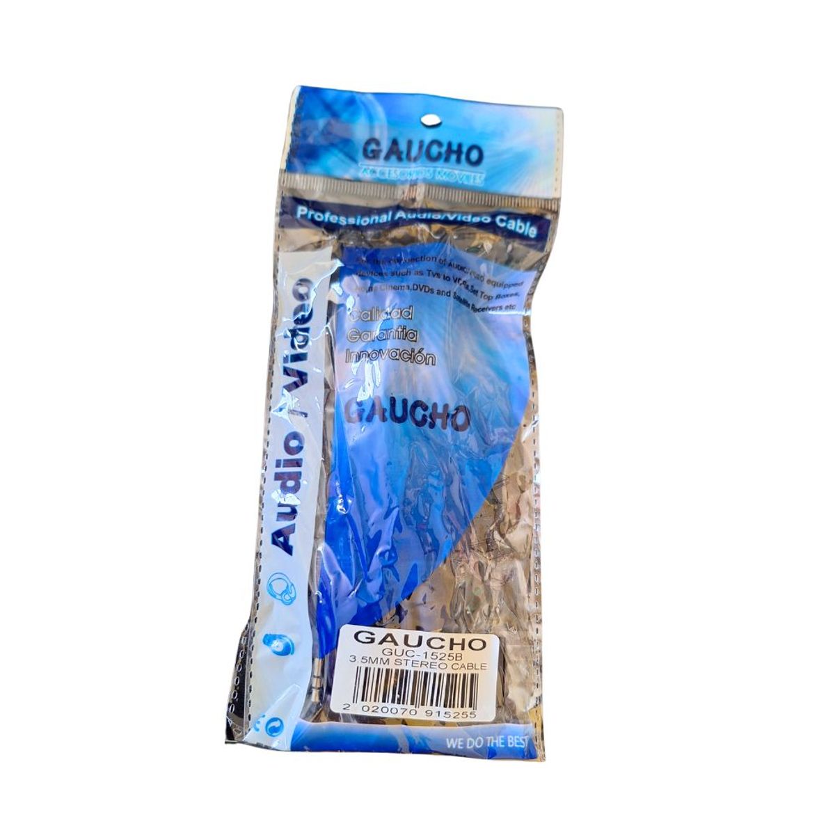 GENERICO - Cable Auxiliar Audio Jack 3.5 mm (MACHO A MACHO) 1.71 cm Azul Marino