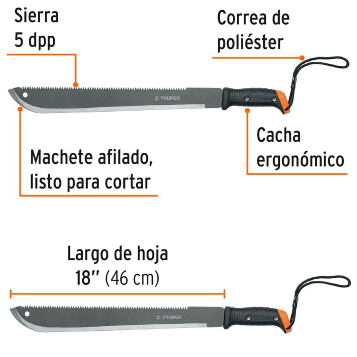 TRUPER - Kit linterna camping emergencia herramientas multiuso 6 Pzas