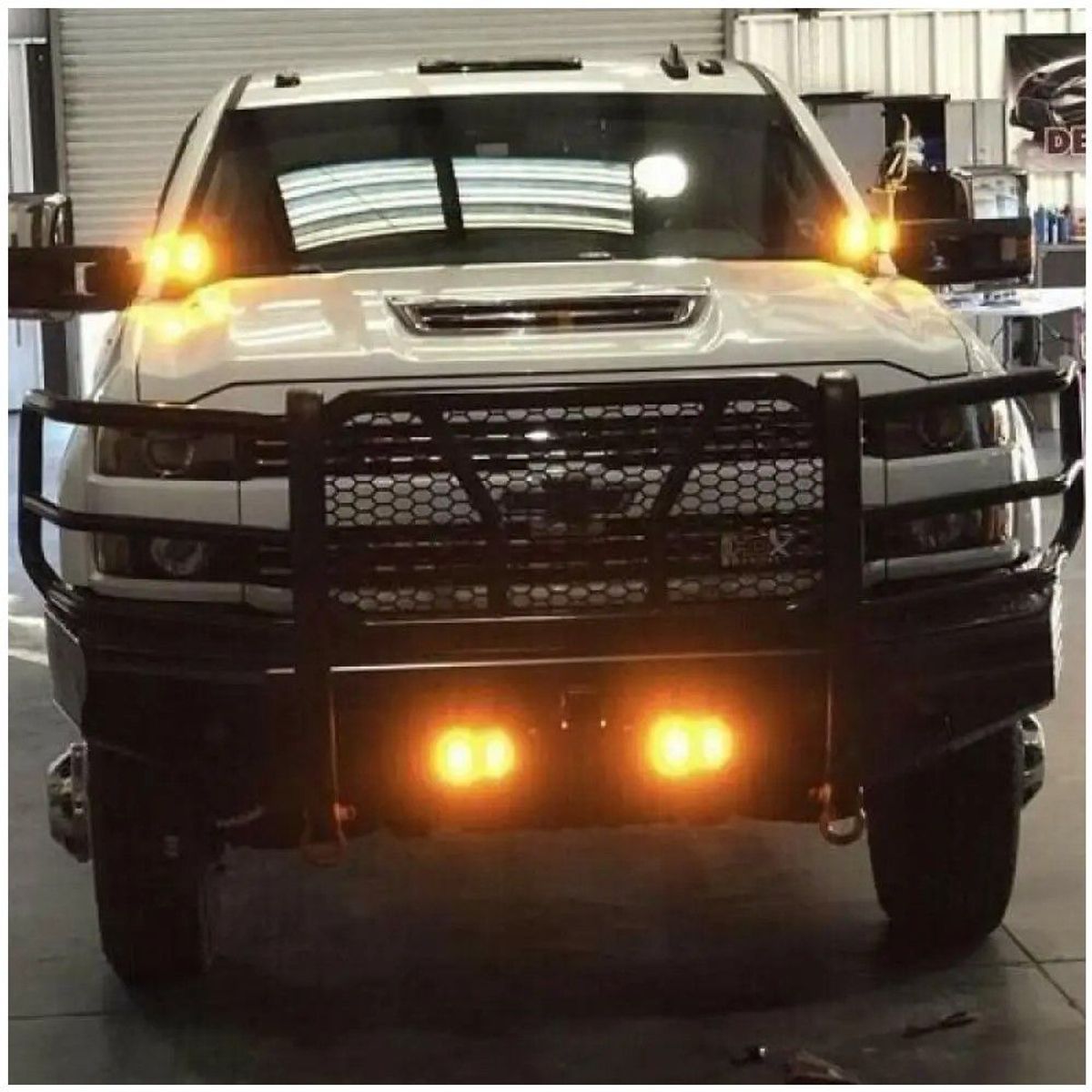 GENERICO - Faro Led Blanco Con DRL Ambar Estrobos 4x4