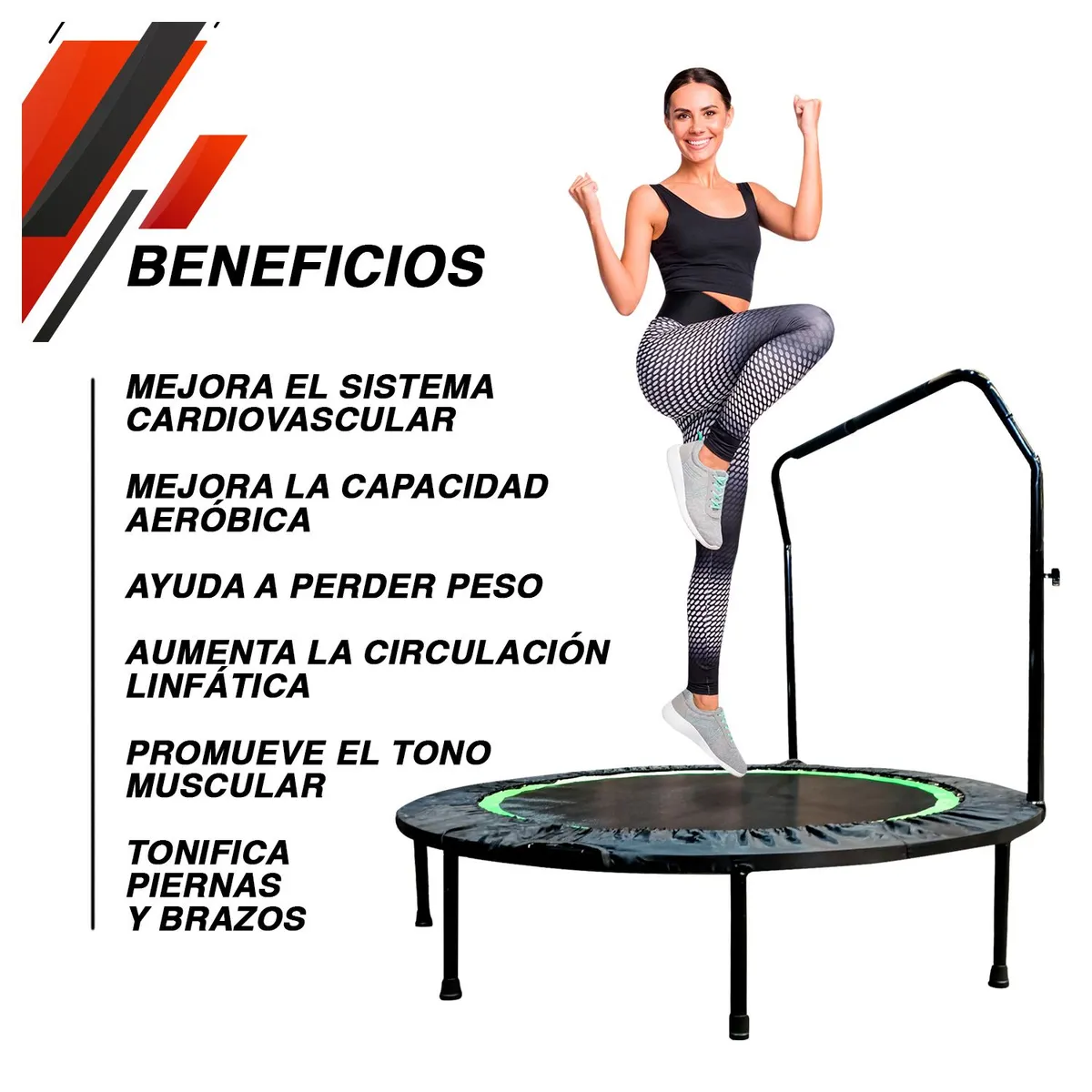 ATLETIS - Trampolin Atletis 1,2 mts con Agarradera Fit