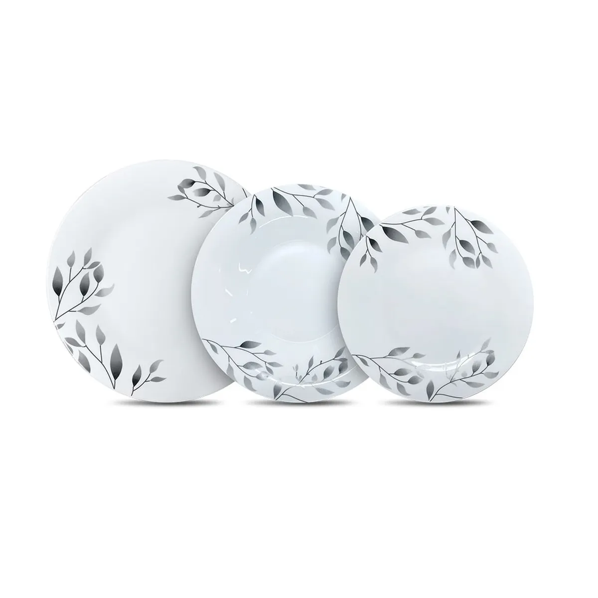 BEHOME - Set de 18 Platos Ecovidrio Foresti