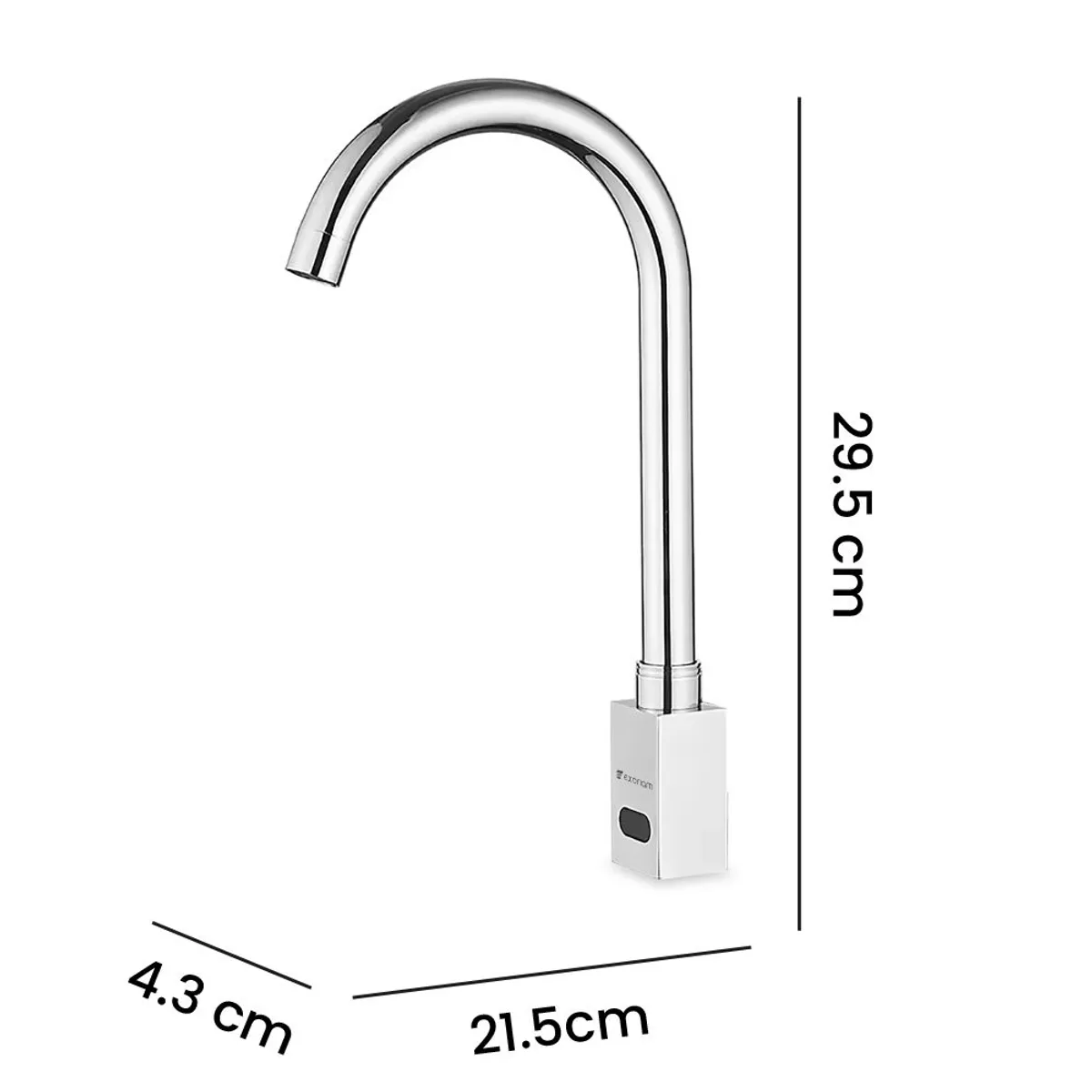 EXORIAM - Griferia con Sensor Automatico Cuello de Ganso Empotrado a Pared