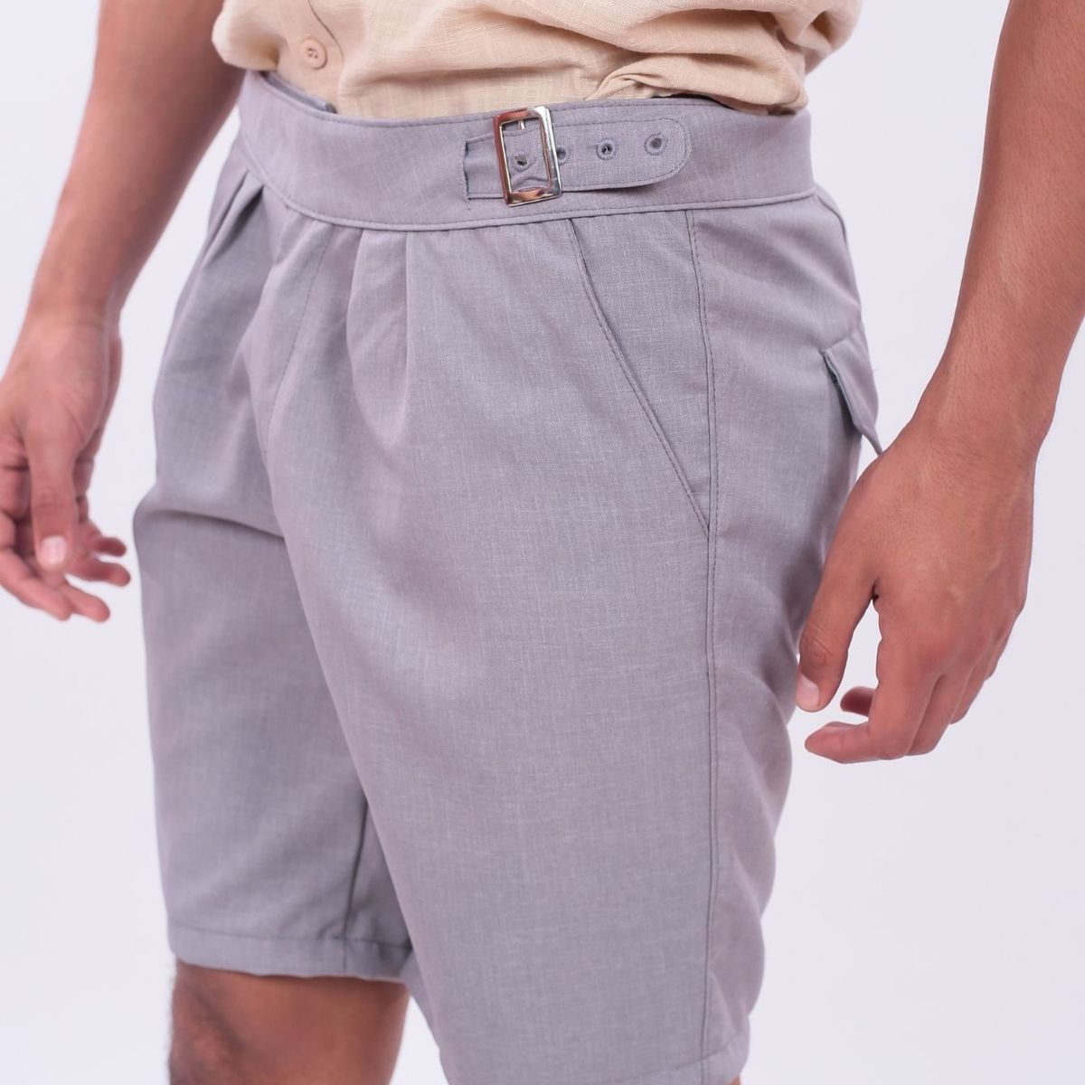 J JERAOUS - BERMUDA JERAOUS FITTED Plateado