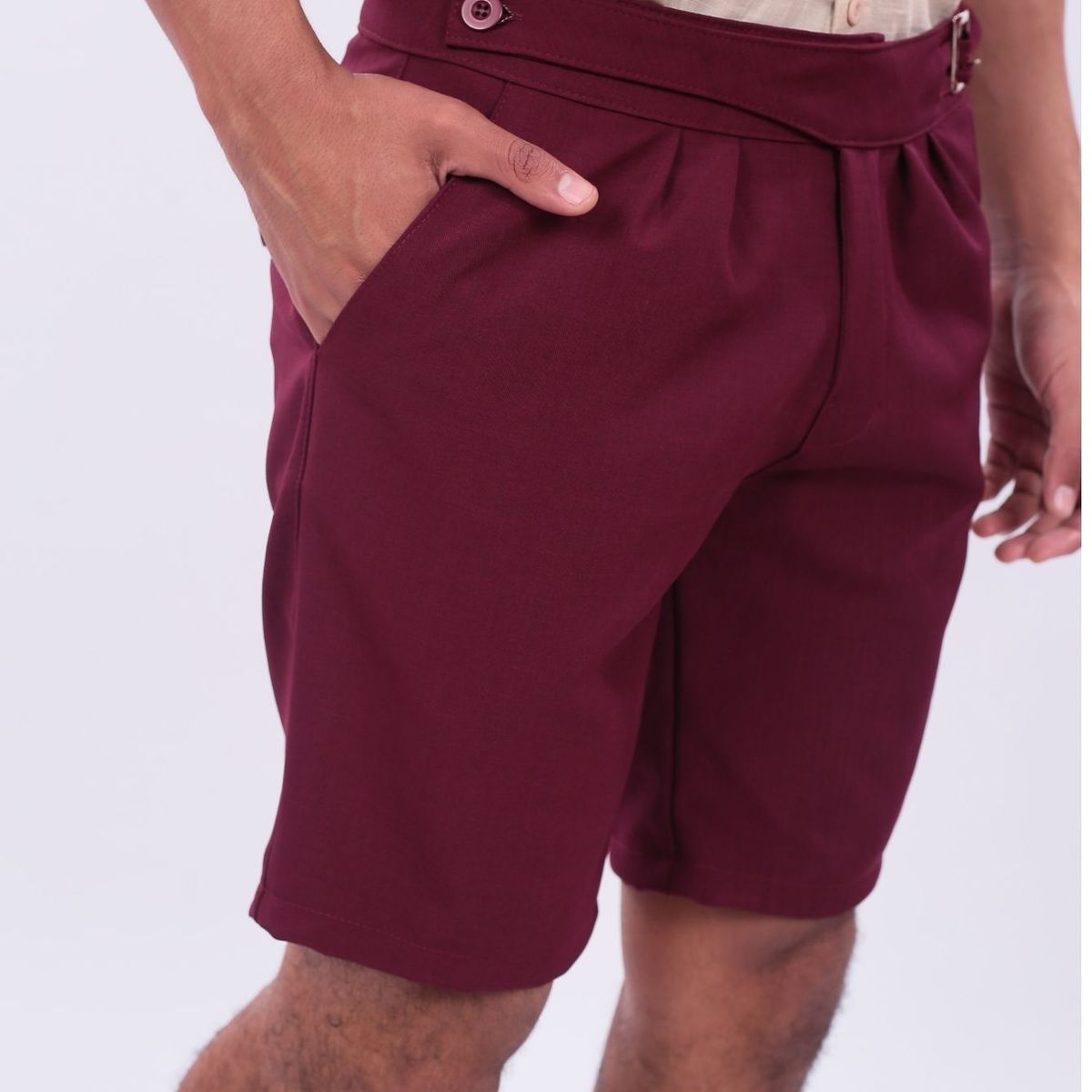 J JERAOUS - BERMUDA JERAOUS FITTED Guinda