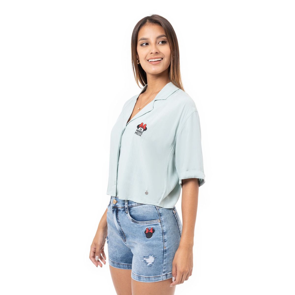 PIONIER - Blusas Popelina Mujer Marina-Disney Pionier