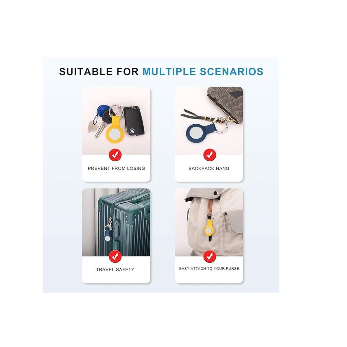 OTTOWARE - CASE DE SILICONA PARA AIRTAG - ROJO