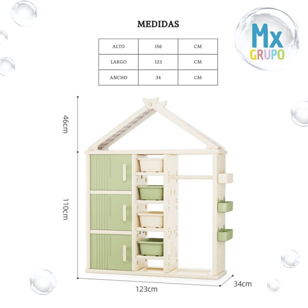 GENERICO - ORGANIZADOR CASITA MX-001 BLANCO
