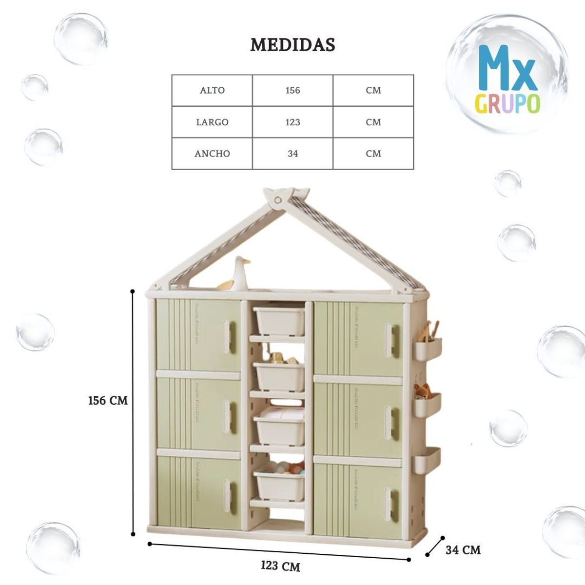 GENERICO - ORGANIZADOR CASITA MX-003 VERDE