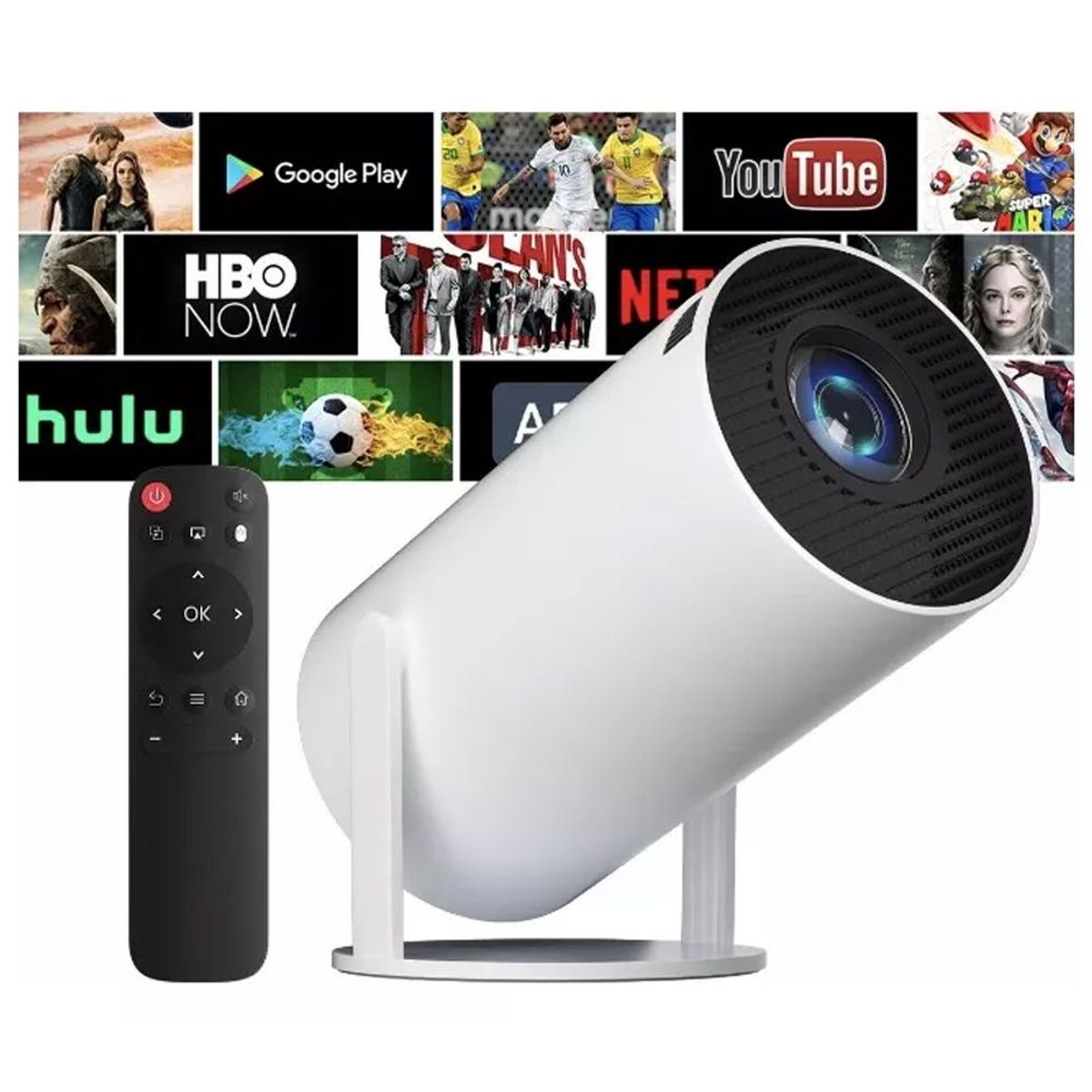 GENERICO - Proyector WiFi 5G 4K 1080P Full HD Bluetooth 5.0 android 11