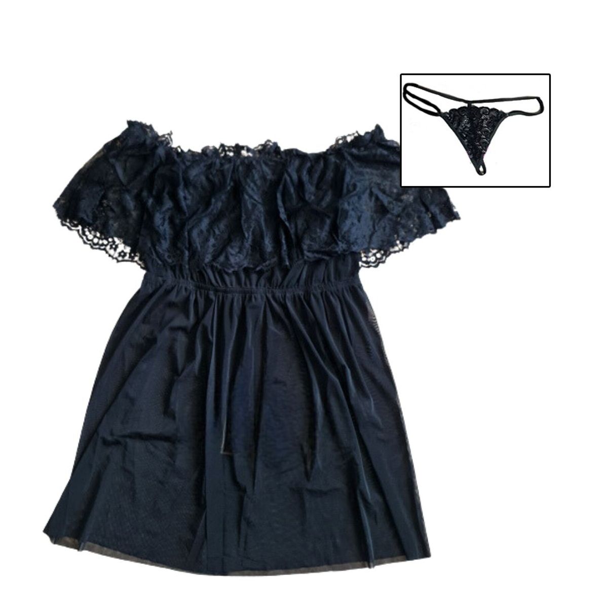 GENERICO - Babydoll Akane mas linda Tanga hilo Lencería Fina