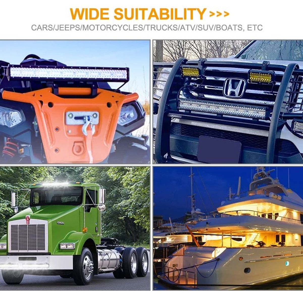 GENERICO - Barra Nebliero Led 8D 3 Row 37cm Blanco