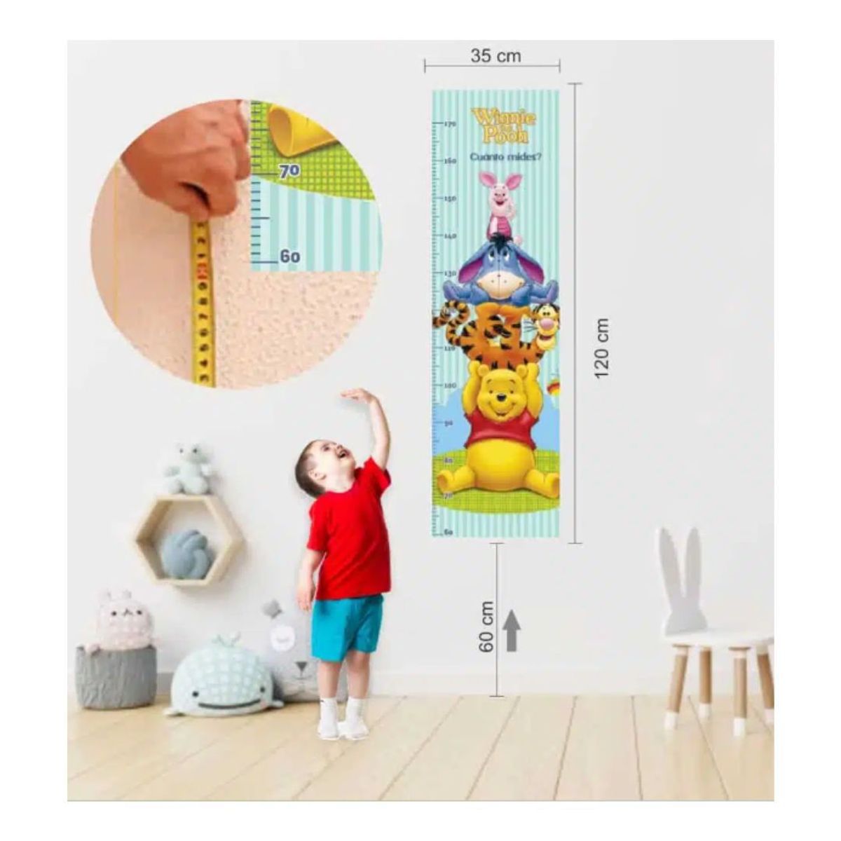 GENERICO - Pegatina Tallímetro Infantil 35x120cm - TALL1