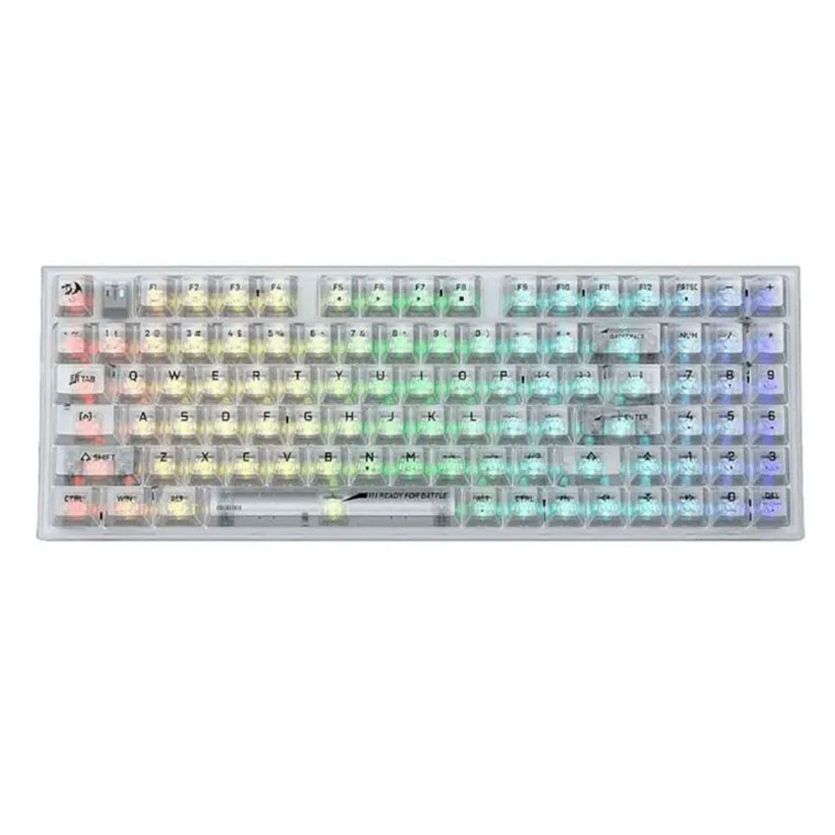 REDRAGON - Teclado Gamer Redragon Pollux mecanico Inalámbrico transparente RGB