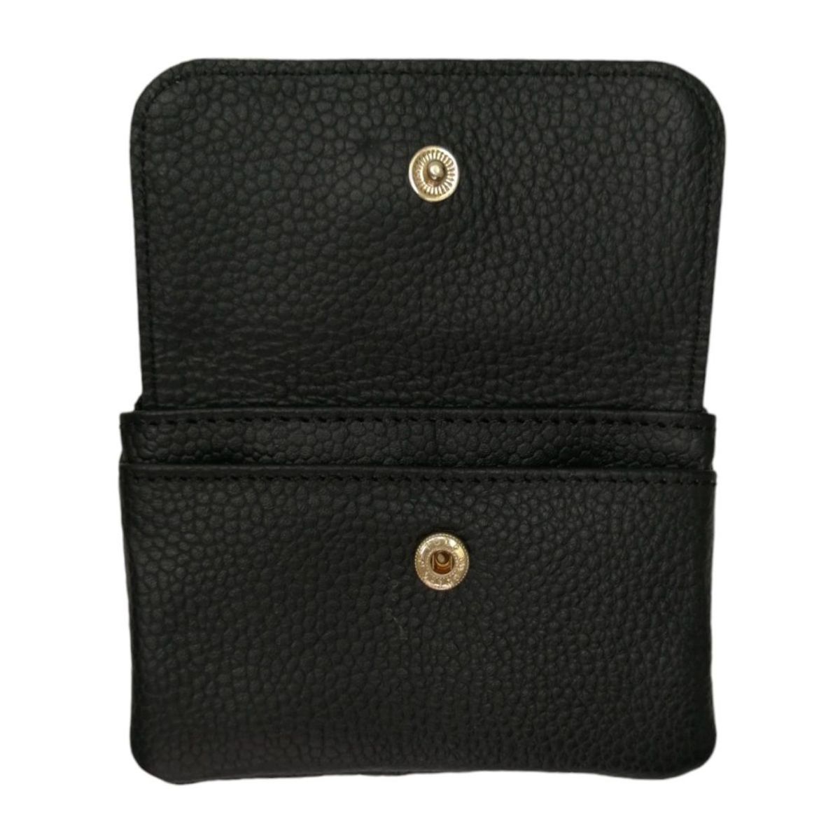 PERRY JHAN - Monedero Mujer de Cuero - Negro