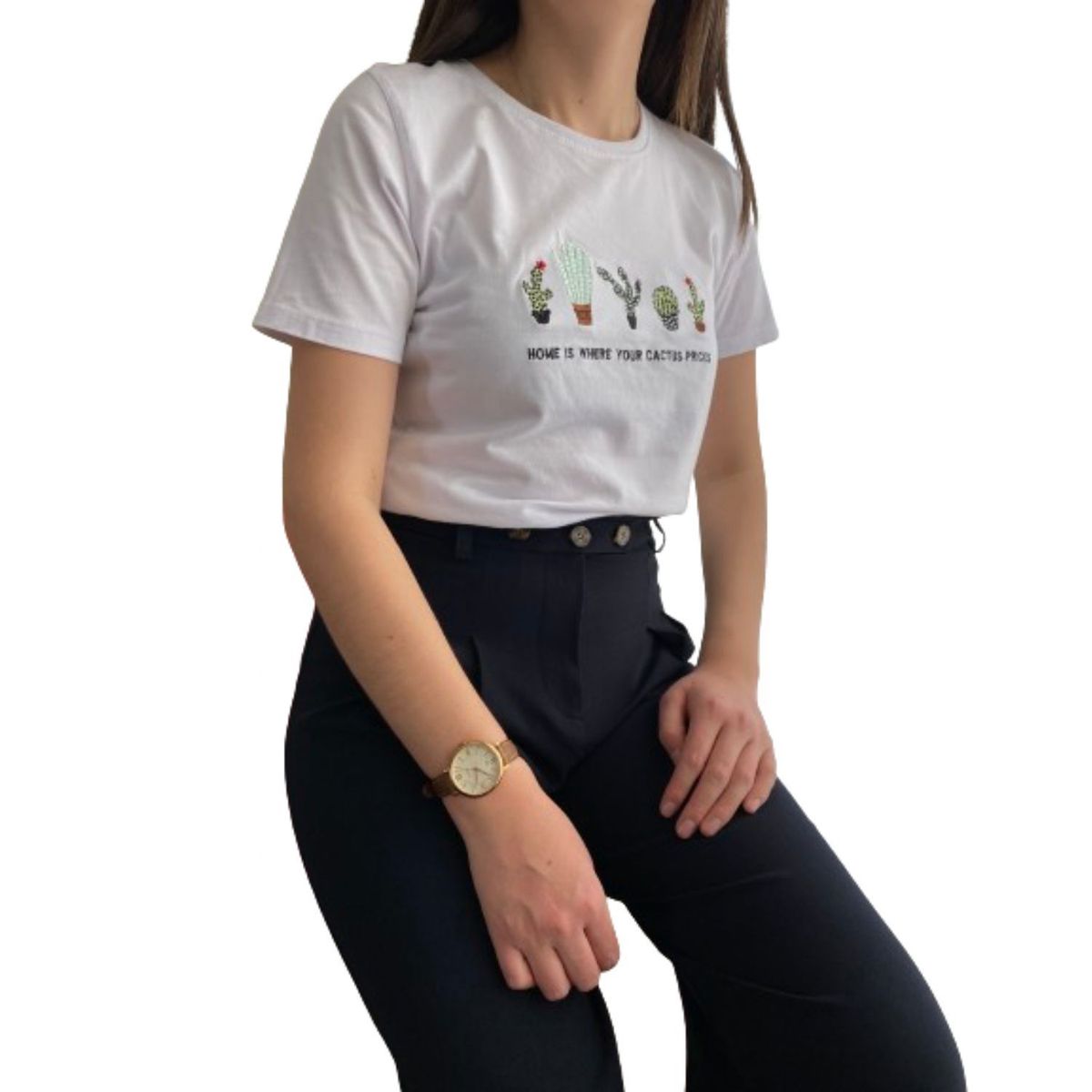 GENERICO - POLO BLANCO BORDADO - POLO BLANCO BÁSICO DE ALGODÓN