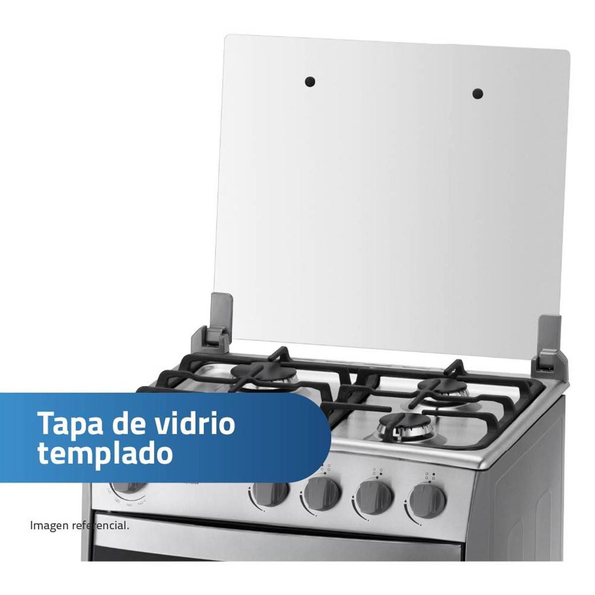 INDURAMA - COCINA A GAS 4 HORNILLAS INDURAMA CORUÑA CROMA