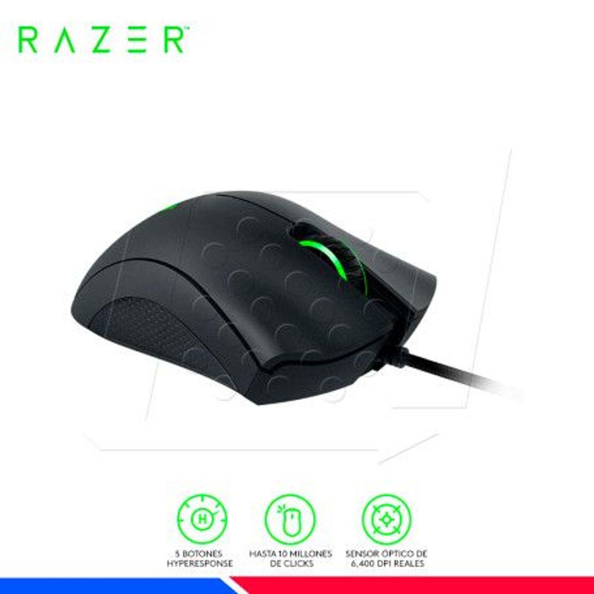RAZER - MOUSE RAZER DEATHADDER ESSENTIAL 6400 DPI SWITCH MECHANICAL BLACK