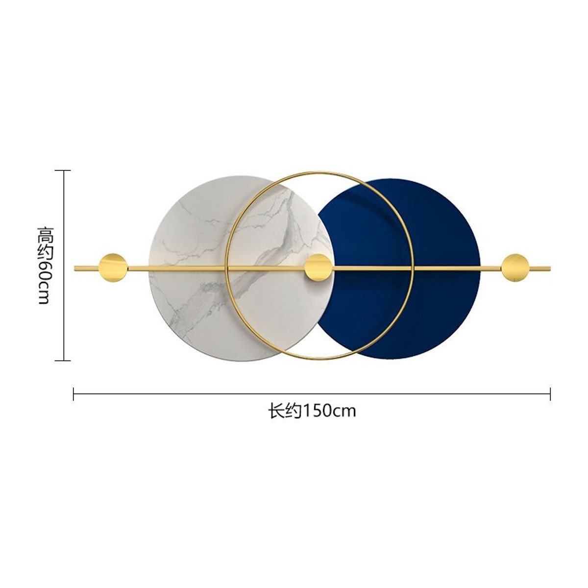 GENERICO - Decoración de Pared Fondo Nórdico Arte Tridimensional De Hierro
