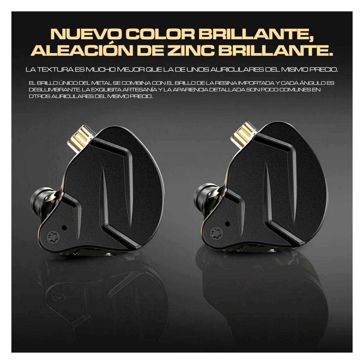 KZ - Audífonos In-Ear Gamer con micro KZ ZSN Pro X Negro