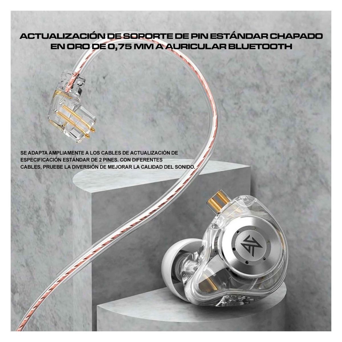 KZ - Audifonos In-Ear Gamer con micro KZ EDX Pro Crystal