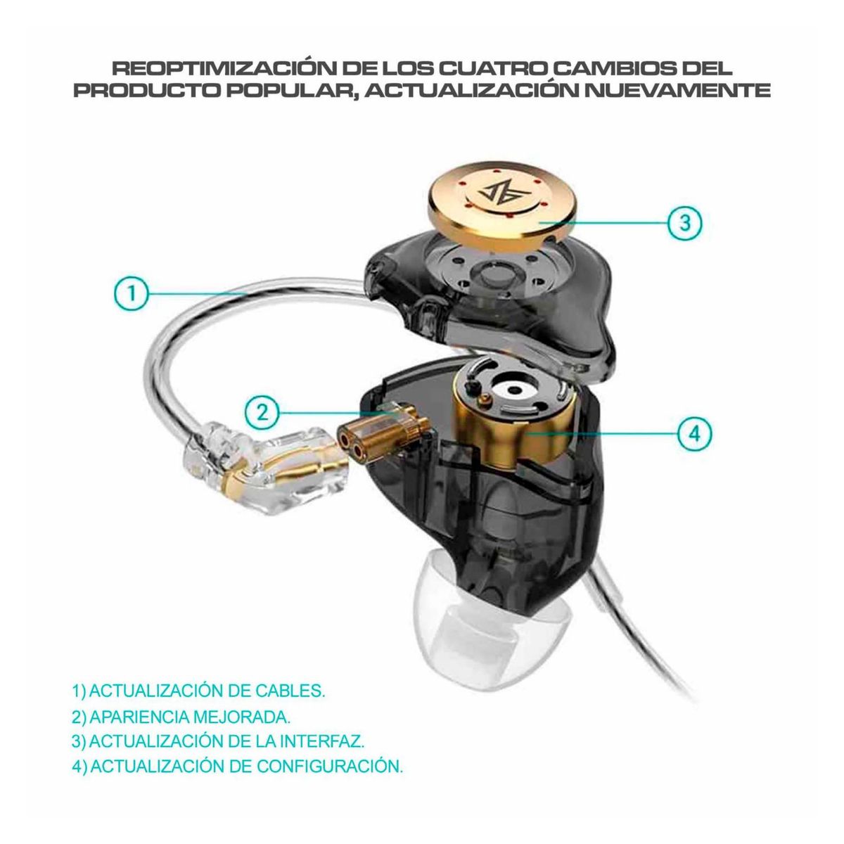 KZ - Audifonos In-Ear Gamer con micro KZ EDX Pro Negro