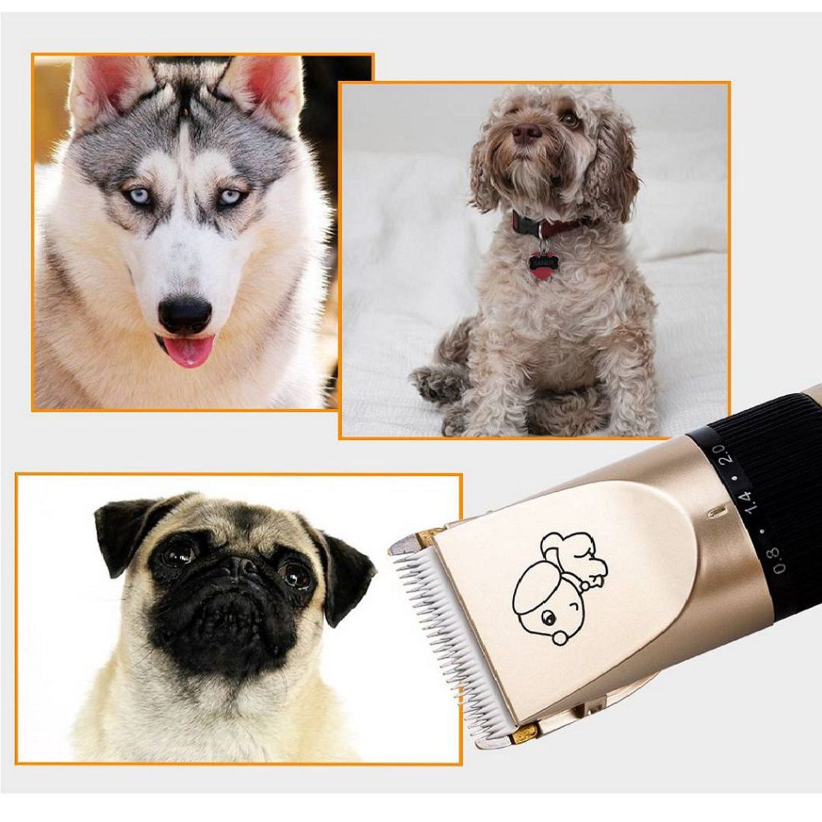 GENERICO - Kit Maquina Cortador De Pelo De Mascota Inalambrica