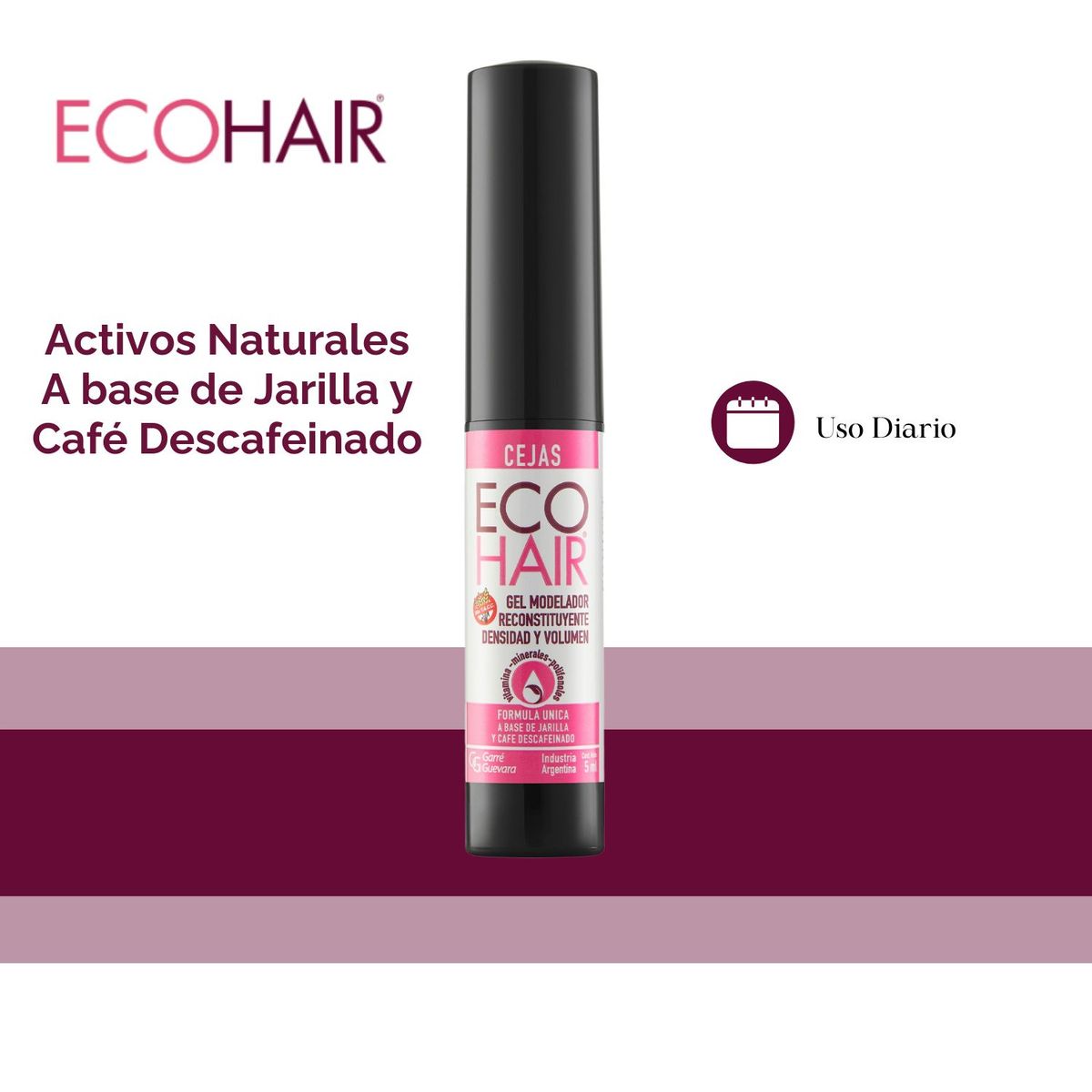 ECO HAIR - Gel Modelador Reconstituyente de Cejas ECO HAIR 5ml