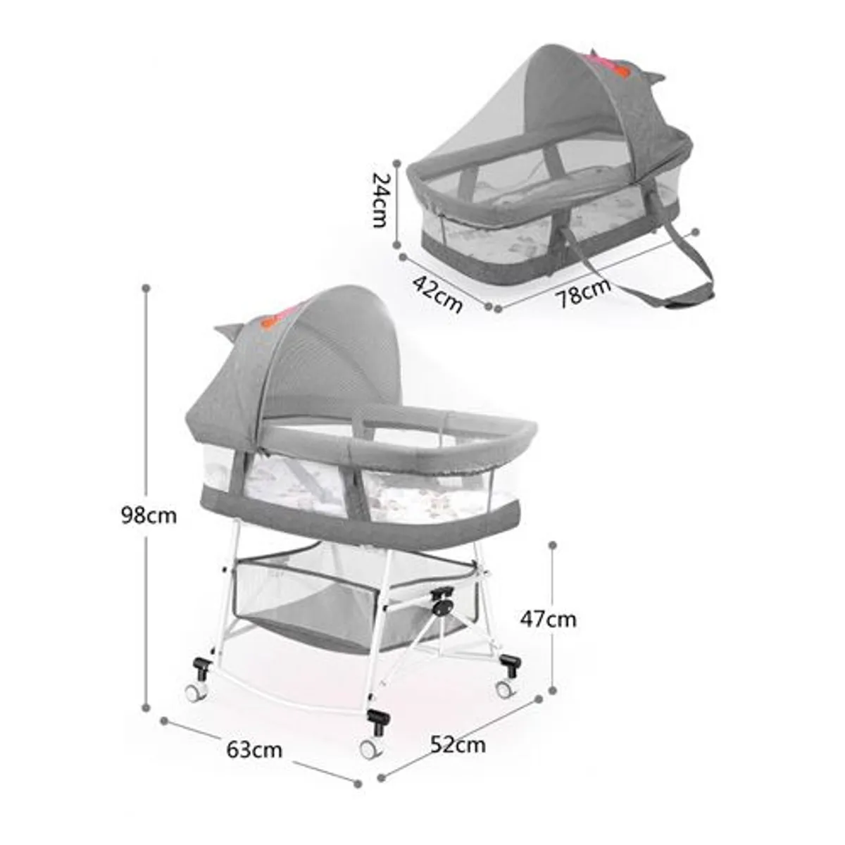 GENERICO - Cuna Portatil Bebe Plegable Mosquitera Multifuncion Cama