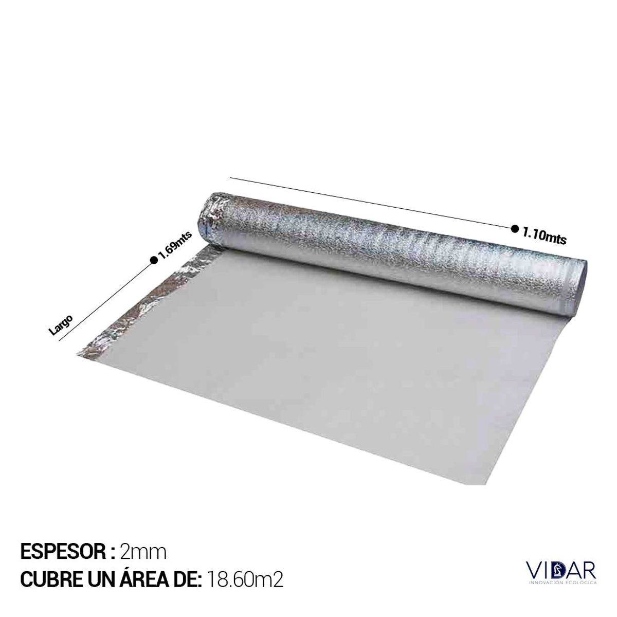 VIDAR - MANTA CONTRAPISO PARA HDF O SPC - VENTA POR ROLLO DE 18.60 m2