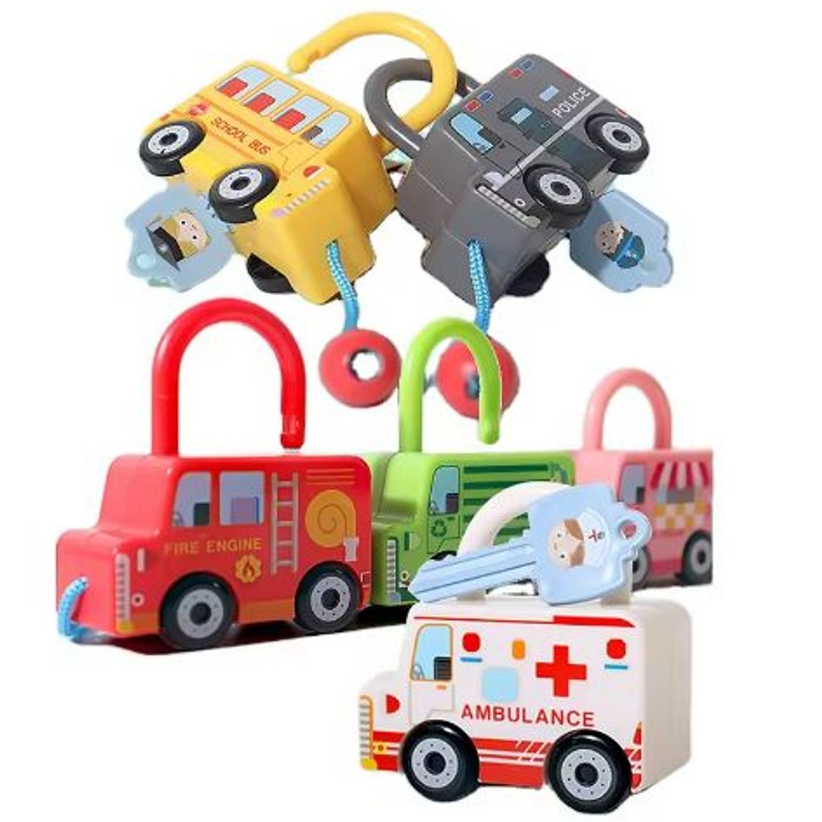 GENERICO - Candado carro - Juguete Montessori con cerradura y llave