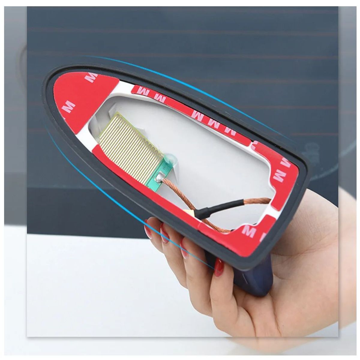 GENERICO - Antena Aleta Tiburon Universal Gris